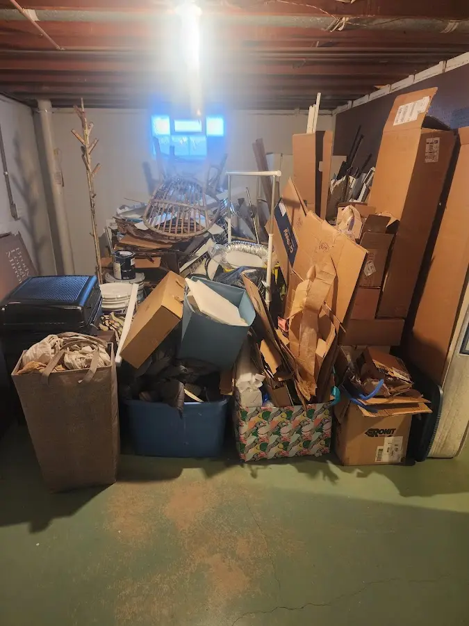 Roll-off dumpster container at job site for Concrete Dumpster Rental in Wrightstown